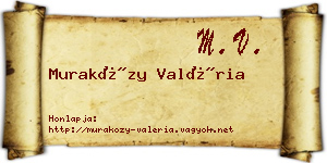 Muraközy Valéria névjegykártya