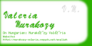 valeria murakozy business card